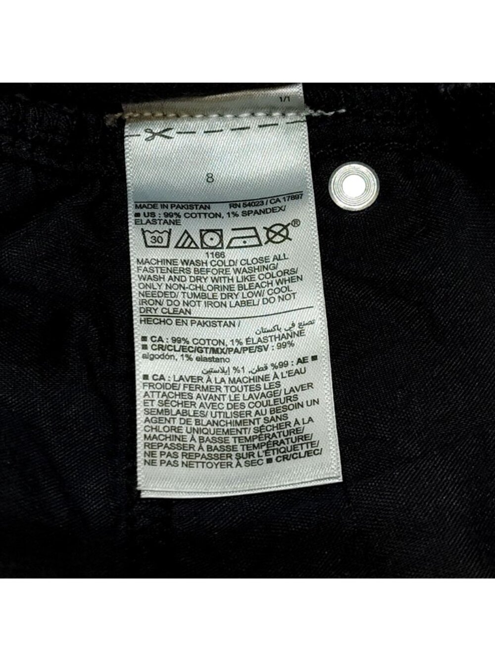 Old Navy High-Rise O.G. Straight Cut-Off Ankle Jean Secret-Smooth Pockets Size 8 - Picture 9 of 10